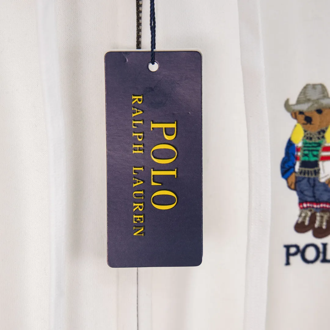 P320 zp version [exclusive supply] - Ralph Lauren/Ralph Lauren 2025AW Bear series laminated topstitch design plaid lining hooded cardigan zipper sweatshirt - original workmanship, professional four-needle six-thread topstitch design ✅ - 370g double-sided cotton heavyweight fabric on the face, contrasting color-dyed plaid lining ✅| - Highly restored custom brand zipper 0.8 pure cotton high-density hook silk hat rope ✅ - RL limited design style Precision embroidery of colorful bear logo, bright contrasting plaid hood, distinctive upper body, classic style, easy to control for both men and women, simple and clean, versatile, exposed topstitching, 0.8 cm retro primary color hook drawstring, full of details, color: white, gray, navy, size: S M L XL, number: WW10744